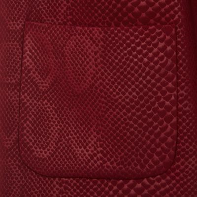 Red snake boxy blazer