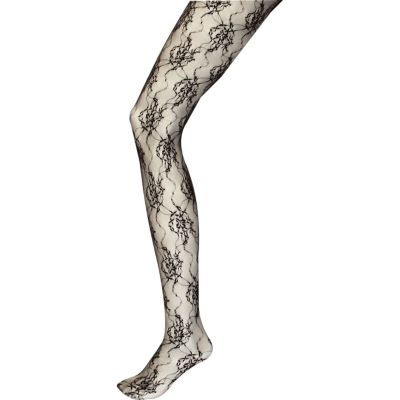 Black lace tights