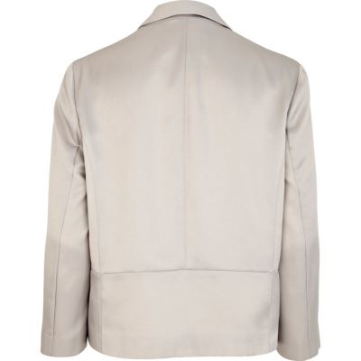 Grey unfastened blazer