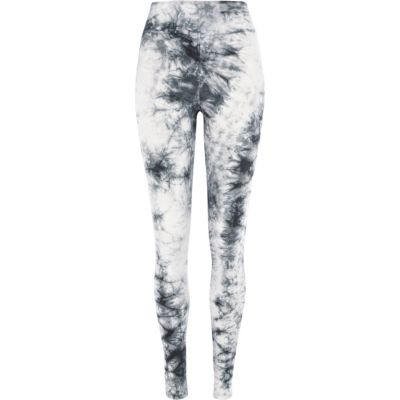 Grey tie dye high waisted leggings