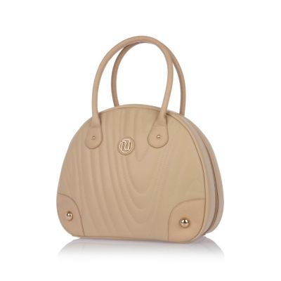 Cream quilted vanity case
