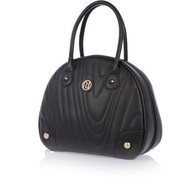 Black quilted vanity case