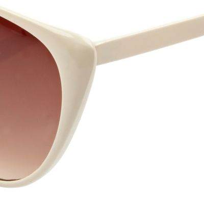 Cream cat eye sunglasses