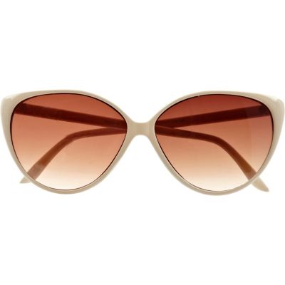 Cream cat eye sunglasses
