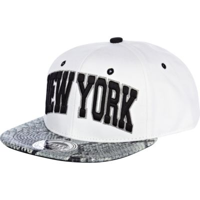 White snake peak New York snapback hat