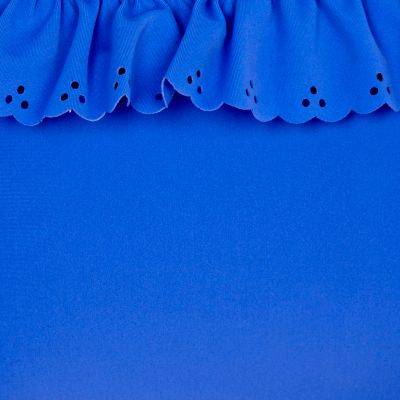 Blue layered frill bikini bottoms