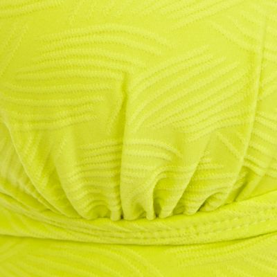 Yellow fluro textured push-up bikini top