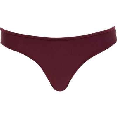 Dark red diamante skull bikini bottoms