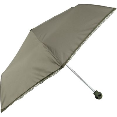 Khaki green lace trim skull umbrella