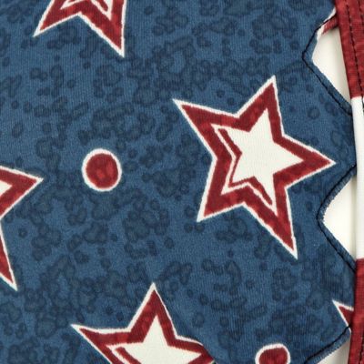 Blue stars and stripes print bikini top