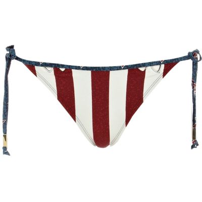 Blue stars and stripes print bikini bottoms