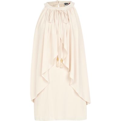 Cream Chelsea Girl frill front dress
