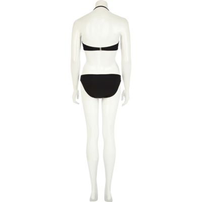 Black diamante skull bikini bottoms