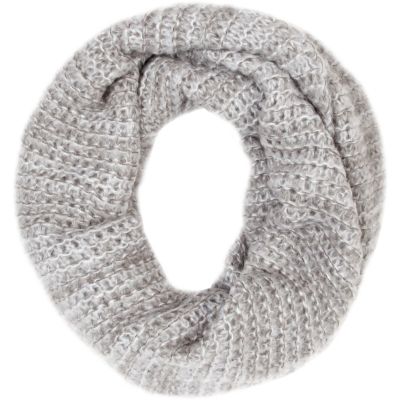 Grey open weave snood