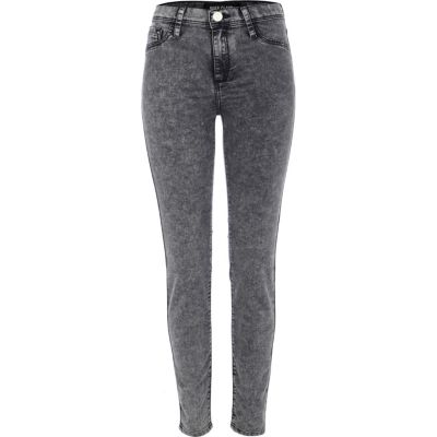 Black acid wash Molly jeggings