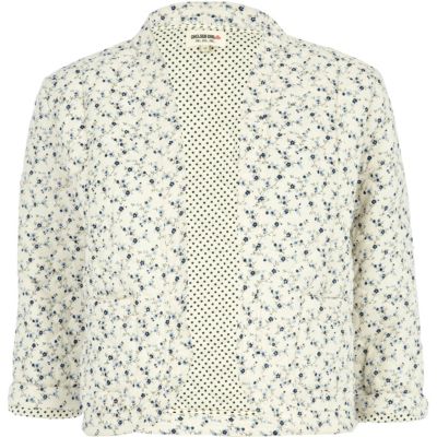 Cream Chelsea Girl ditsy print bed jacket