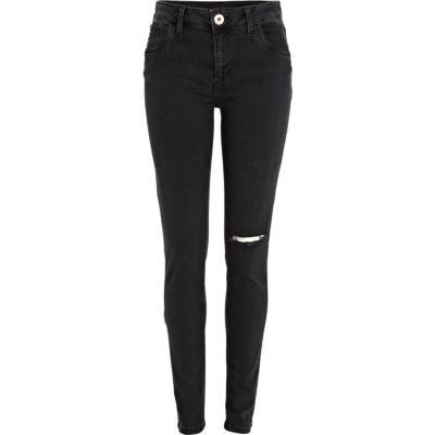 Black ripped Amelie superskinny jeans