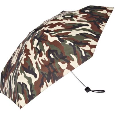 Green camo print umbrella