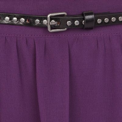 Purple dip hem maxi skirt
