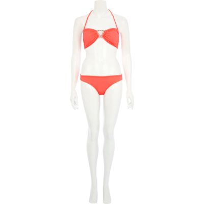 Coral bikini bottoms