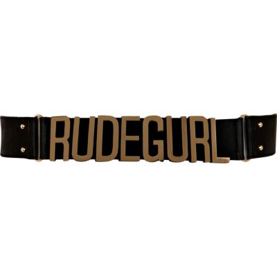 Black rude girl waist belt