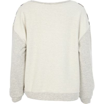 Cream animal print sweatshirt