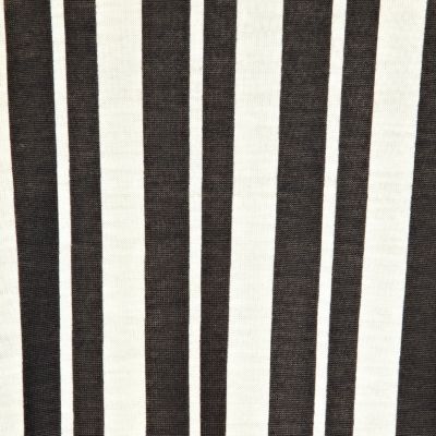 Black vertical stripe longline vest