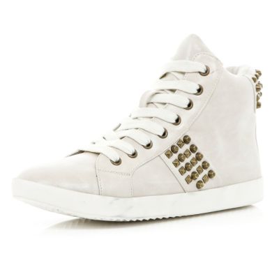 White stud high tops