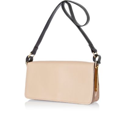 Cream leather handbag