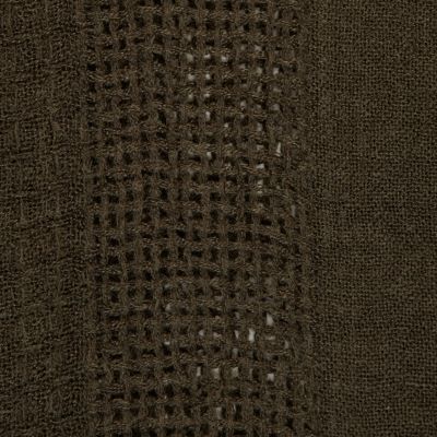 Khaki gauze distressed scarf