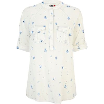 White floral Chelsea Girl shirt