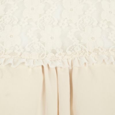 Cream lace insert sleeveless top