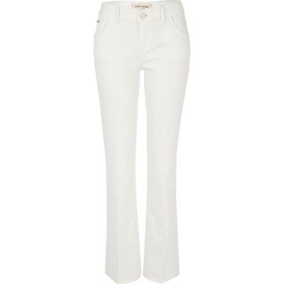 White Cleo bootcut jeans