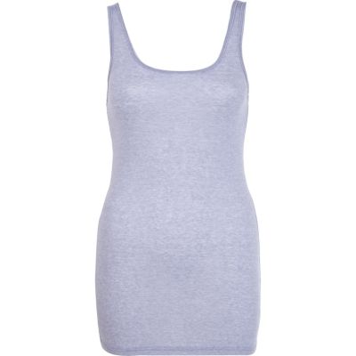 Purple low scoop neck vest