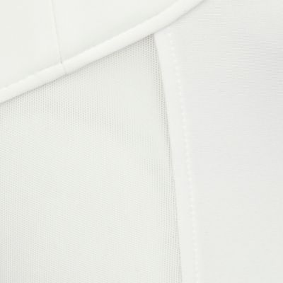 White scuba zip bralet