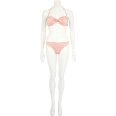 Pink knot bikini bottoms