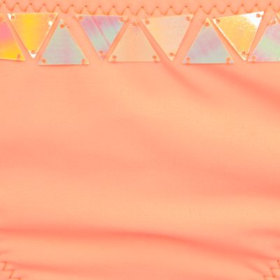 Coral triangle sequin bikini bottoms