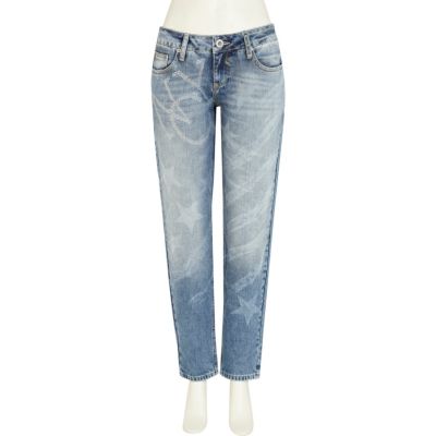 Mid wash New York flag Cassie boyfriend jeans