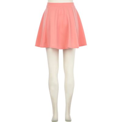 Coral skater skirt