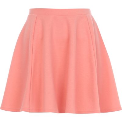 Coral skater skirt
