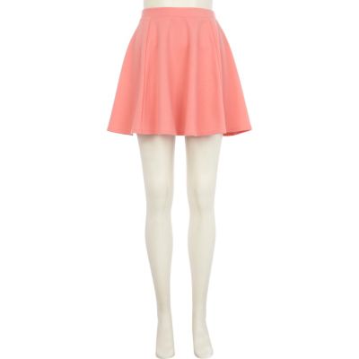 Coral skater skirt