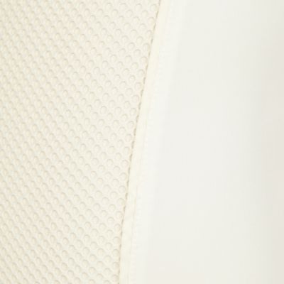 Cream mesh side panel pencil skirt