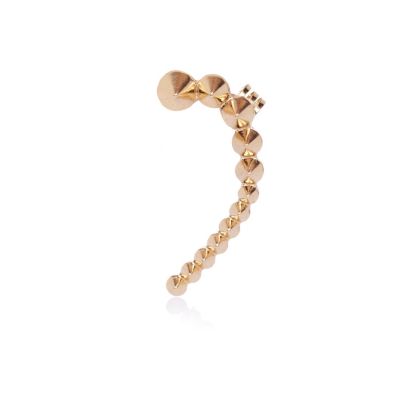 Gold tone metal gradate spike ear hook