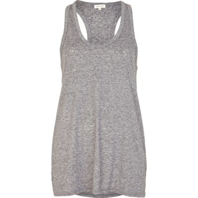 Grey marl racer vest