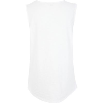 White lace heart print tank top