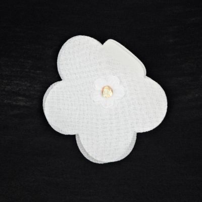 Black and white 3D flower t-shirt