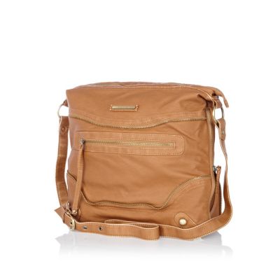 Tan messenger bag