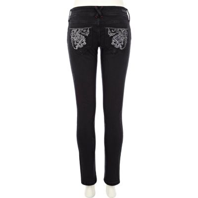 Black ripped Matilda skinny jeans