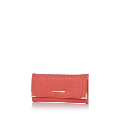 Coral RI embossed purse