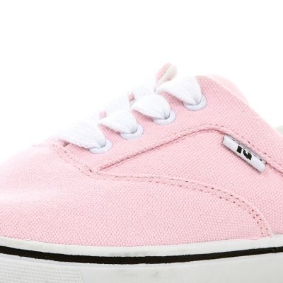Pink canvas lace up plimsolls
